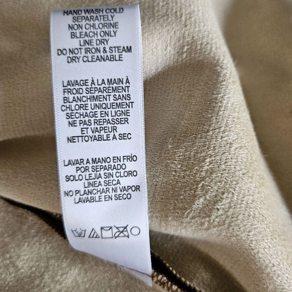 Good American Better Than Leather Button-Up Shirt Jacket Size L Brown Faux Soft - Picture 11 of 11